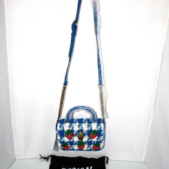 Kurt Geiger Strawberry MINI Kensington Bag in Blue #2708886609 NWT - Picture 2 of 7